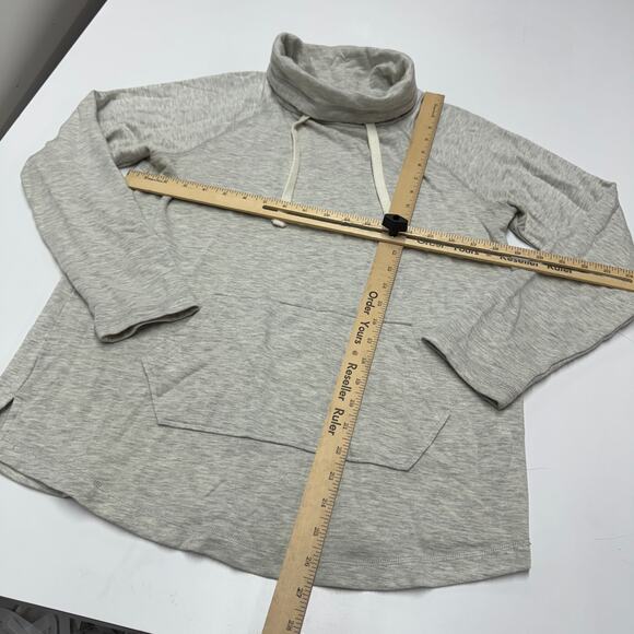Thread & Supply Sweater Women X Small Grey Soft Knit Cowl Funnel Neck Pockets - Picture 5 of 7